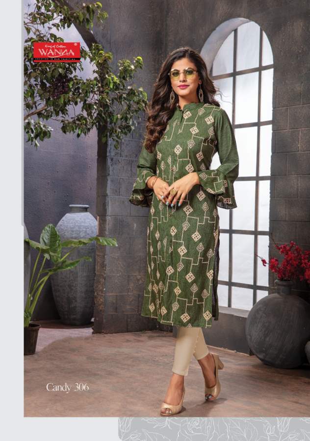 Wanna Candy 3 Fancy Festive Wear Rayon With Embroidery Kurti Collection